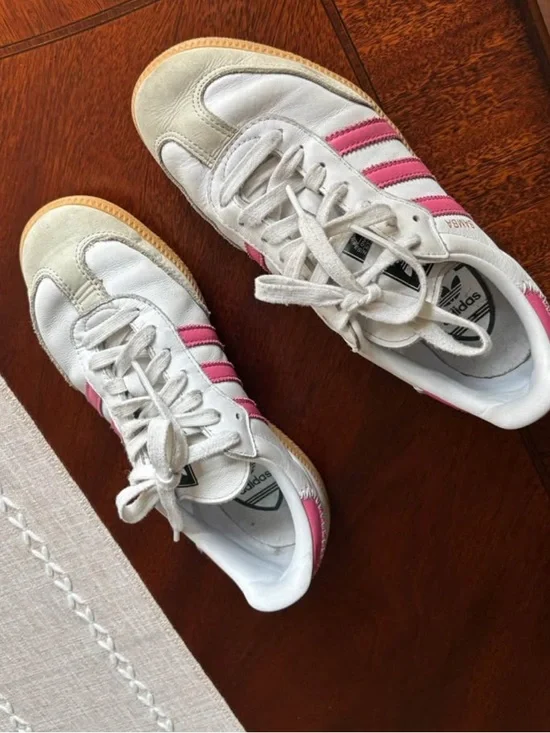 adidas Samba OG Rose Tone Women’s Sneakers - White & Pink - Picture 5 of 9